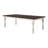 Ciarna Rectangular Extendable Dining Set in Brown and White-863832357