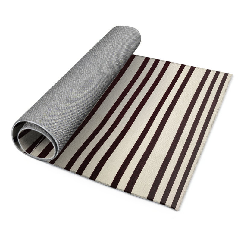 Tapis intérieur / extérieur beige HorizontalStripes, Rectangle 4pi x 6 pi