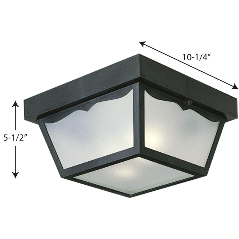 Bracken Acrylic Flush Mount, Black