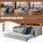 Twin Daybed w/Pop Up Trundle & Charging Station, Upholstered Sofa Day Bed Frame w/ LED/USB/Type C/Storage Headboard, Twin to King Trundle Bed for Bedroom, Living Room, No Box Spring Needed-1620567910
