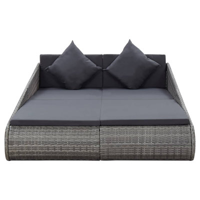 Chaise longue double avec coussins 54,72 po Brunhildis