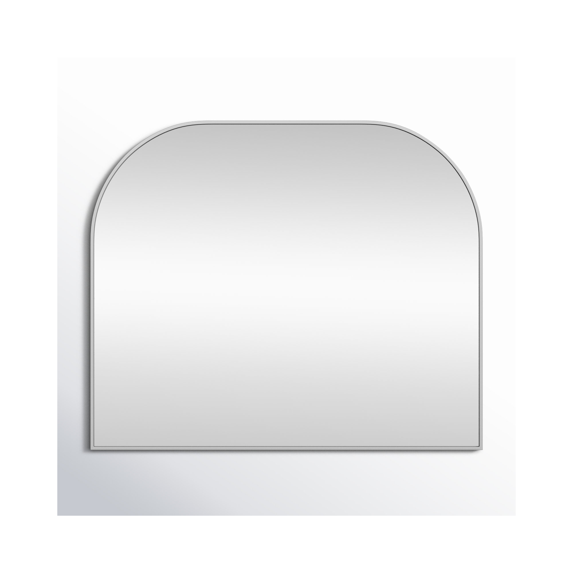 Sabine Metal Wide Arch Wall Mirror, Silver, 34" x 40"