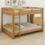 Lit superposé en bois traditionnel avec échelle-129390983