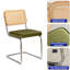 Tristen Rattan and Fabric Upholstered Dining Chairs-124083191-124083193