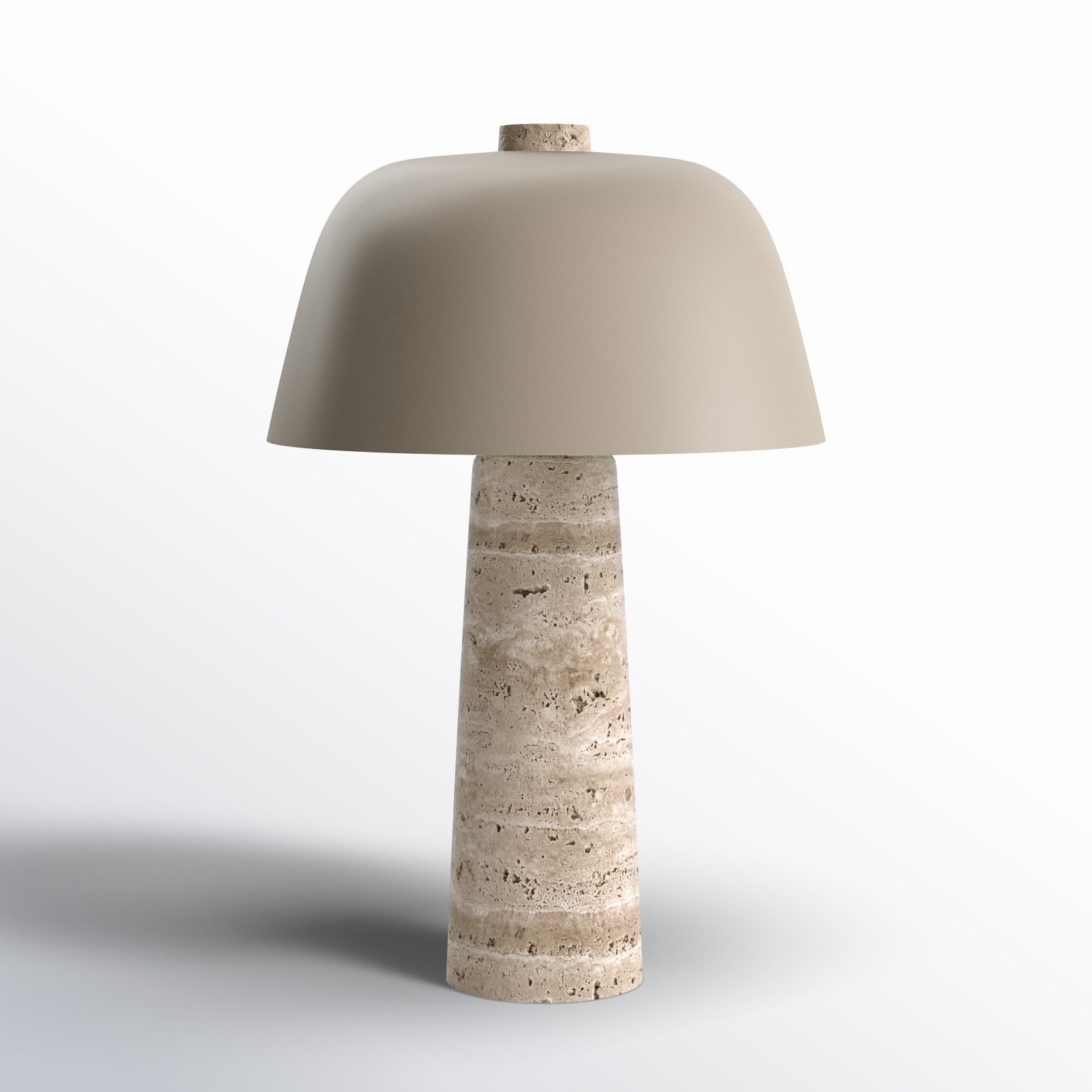 Accent Table Lamp, 16.1" H x 11.4" W x 11.4" D, Beige