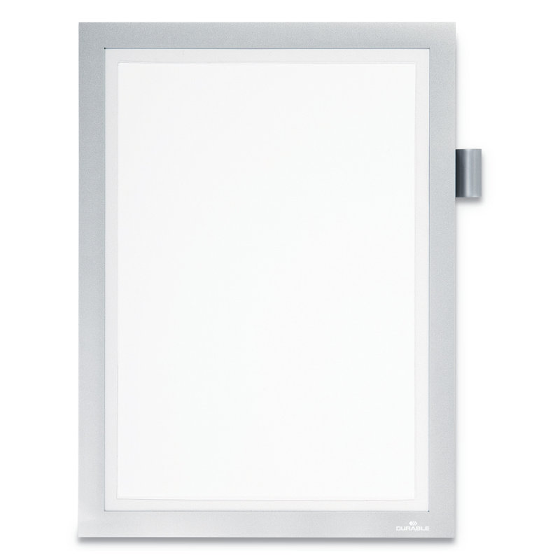 DURAFRAME Note Sign Holder, 8 1/2" X 11", Silver Frame