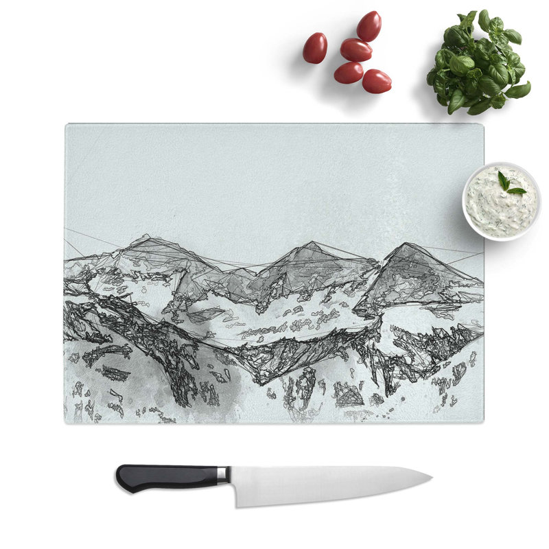 Glass Mountain in Switzerland in Abstract Chopping Board, 39 cm W x 28.5 cm L