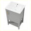 Meuble-lavabo moderne avec lavabo et porte à fermeture douce-104981887