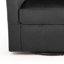Fauteuil demi-tonneau pivotant en velours noir rembourré-2051951909
