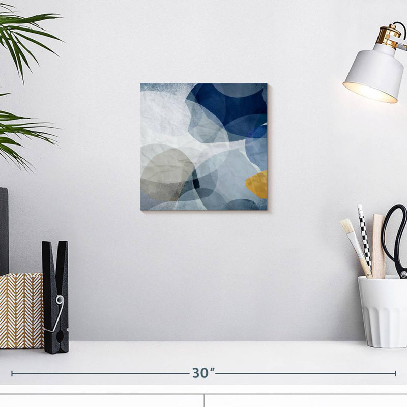 Avery Blue Bubbles I, 10" H x 10" W