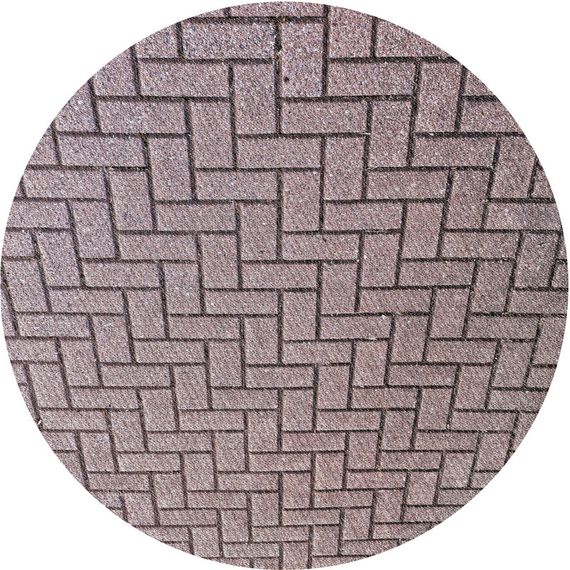 Tapis mauve à motif géométrique, Rond 6 pi