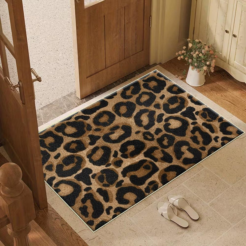 Leopard Pattern Area Rug, Soft And Lightweight, Suitable For All Seasons, Easy To Maintain And Easy To Clean, Machine Washable Carpet Floor Mat, Suitable For Living Room, Bedroom, Dining Room, Hallway, Balcony, Room Decor, Home Decor, Outdoor Decor