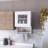 Contemporary White Wood Kitchen Storage Cabinet With Towel Hanging Rack Modern Wall Unit Glass Door And Facility