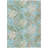 Machine Washable Indoor/Outdoor Cinead ACN1708 Teal Rug-104740187
