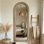 Miroir de plancher sur pied en corde de chanvre fabriqué à la main 64 po x 24 po - Rustique