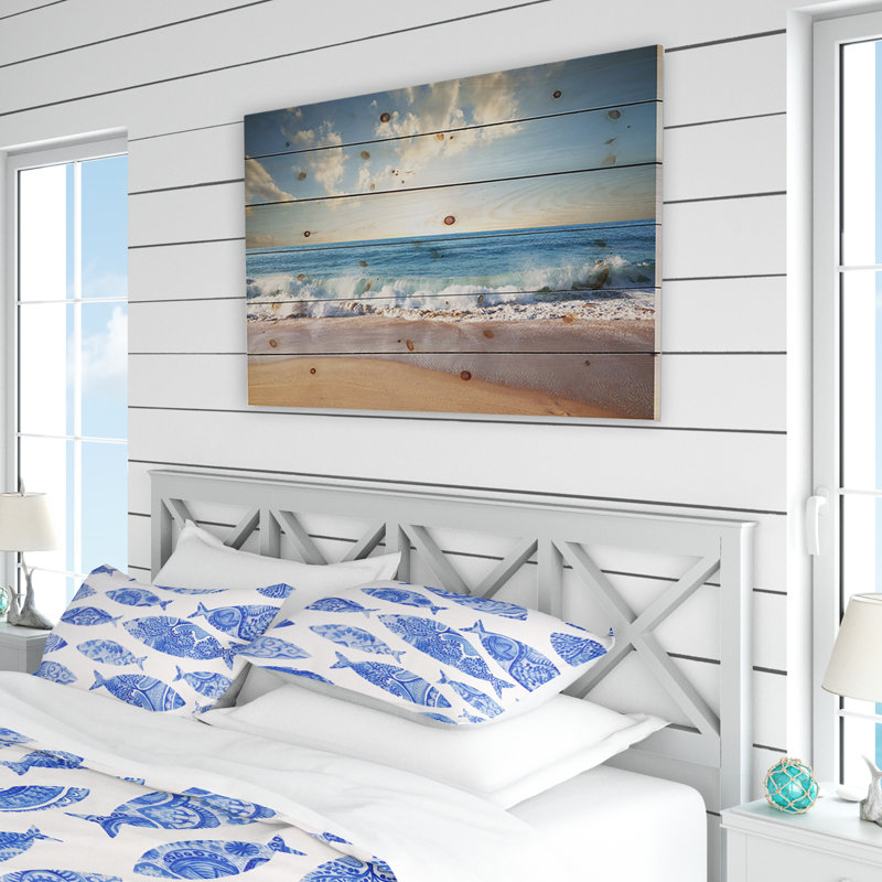 Twin Blue and White Microfiber Nautical Duvet Cover Set