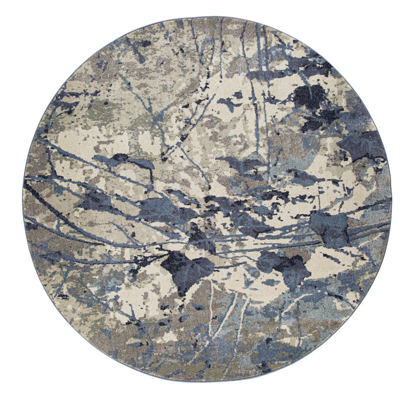 Zanyria Abstract Indoor Rug, Round 7'7''
