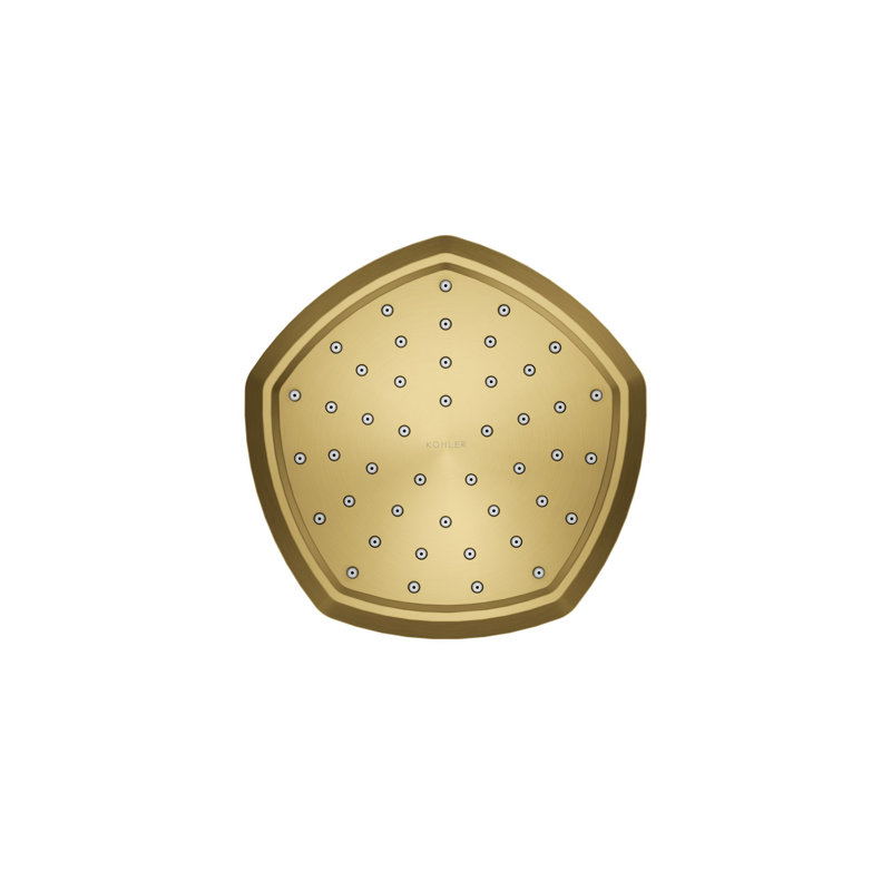 Occasion Full/Standard Fixed Shower Head, Vibrant Brushed Moderne Brass