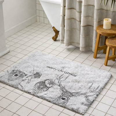 Tapis de qualité supérieure lavable à la machine ADS221 Holiday Woodsy