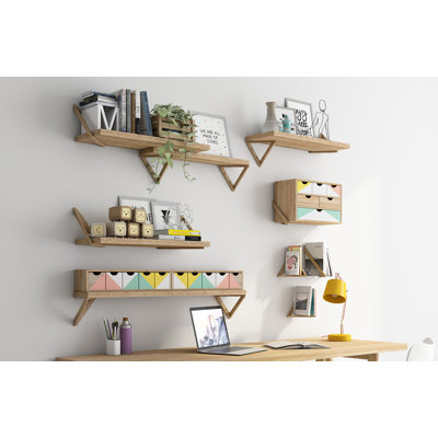 Ballina Pine Solid Wood Bracket Shelf