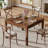 Square Dining Table With 4 Drawers For Kitchen Dining Room