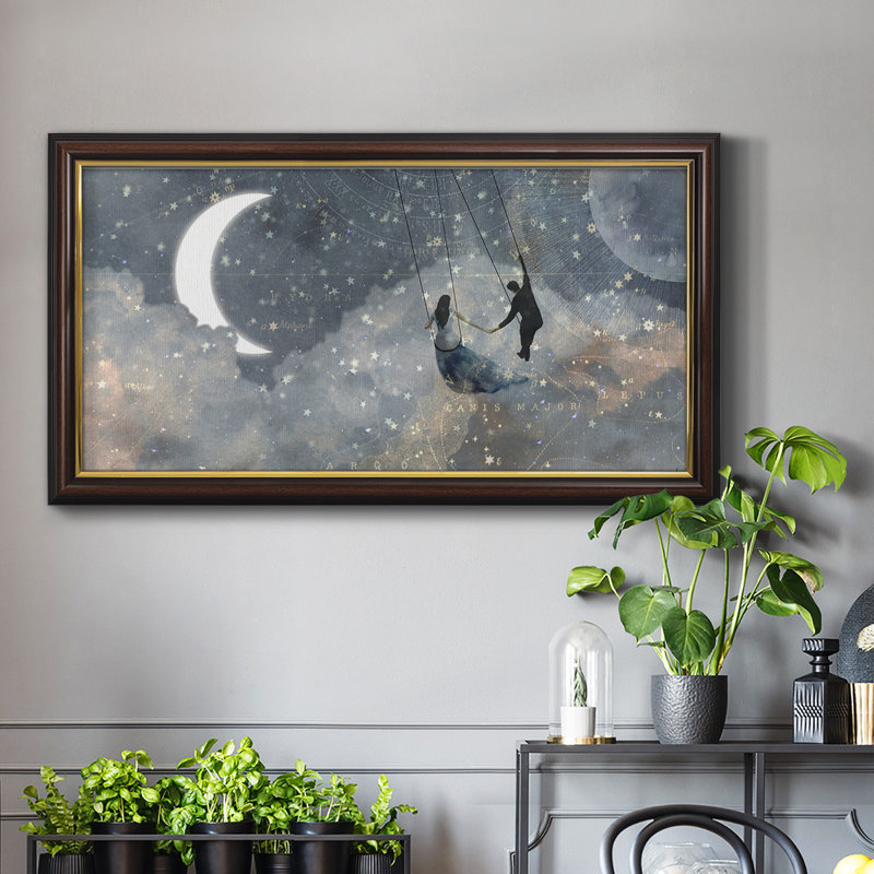 Celestial Love - Cadre photo unique, impression sur toile, H 25 po x l 45 po x P 1 po