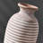 Ceramic Rustic Vase, 14.4 Inch Large Vintage Flower | Threaded Decorative Farmhouse Tall Vase