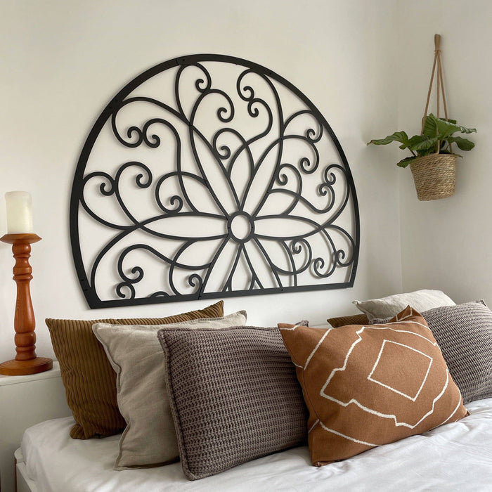 Lotus grand art mural en métal - décor floral moderne pour le salon ou la chambre à coucher