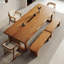 62.99" Brown Rectangular Solid Wood Dining Table-704886943