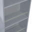 Îlot de cuisine avec table allongée K&K, îlot de cuisine sur roulettes avec lumières DEL, prises de courant et 2 portes en verre cannelé, îlot de cuisine avec compartiment de rangement et 3 tablettes ouvertes latérales, gris-2123967276