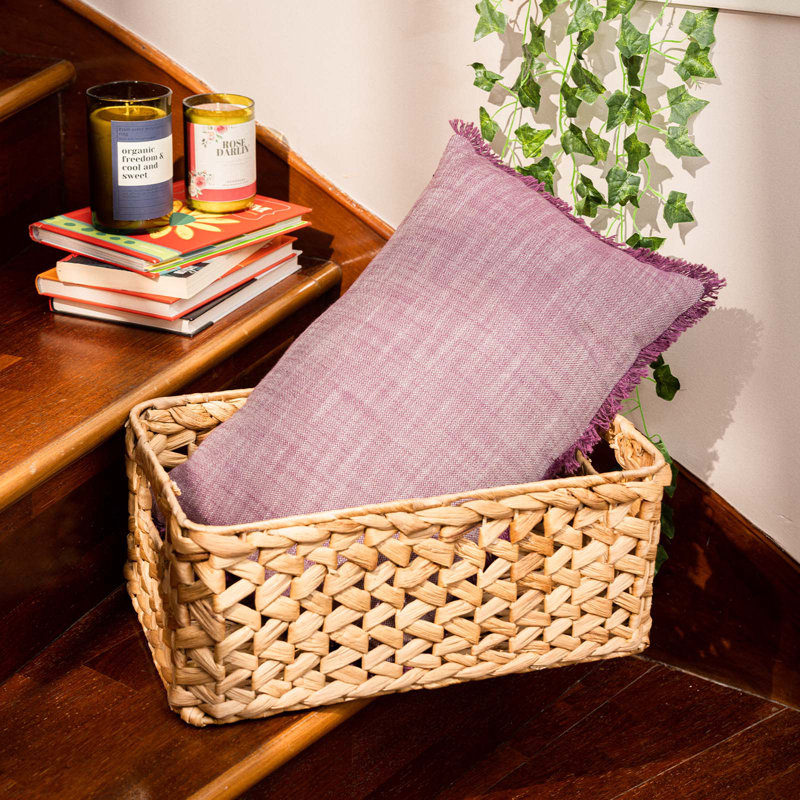 Ghalib Rectangular Lumbar Cushion, Purple