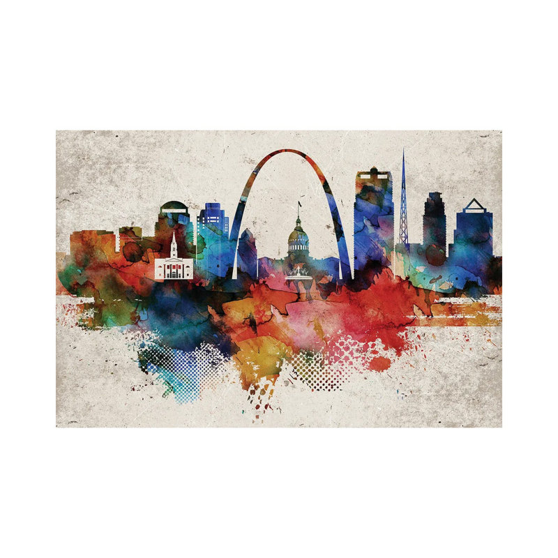 Saint Louis Abstract - Wrapped Canvas Painting, 152.5 cm H x 101.5 cm W