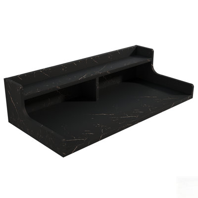 Comptoir de laveuse-sécheuse à bois spacieux à 2 niveaux avec rebord, idéal pour l'organisation de la salle de lavage et l'espace de rangement supplémentaire