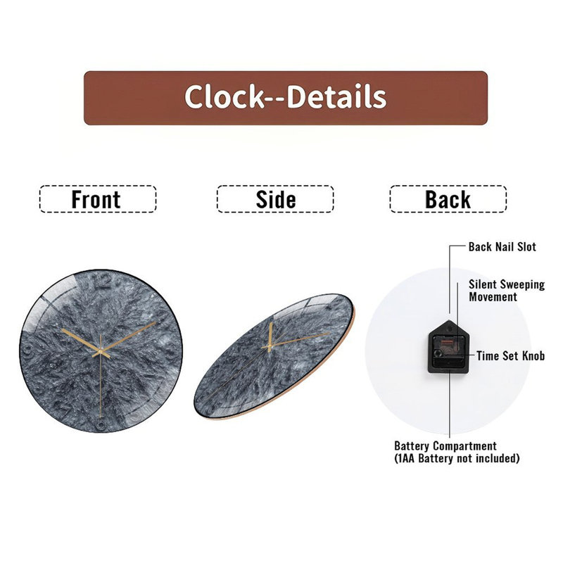 Horloge murale 12 po