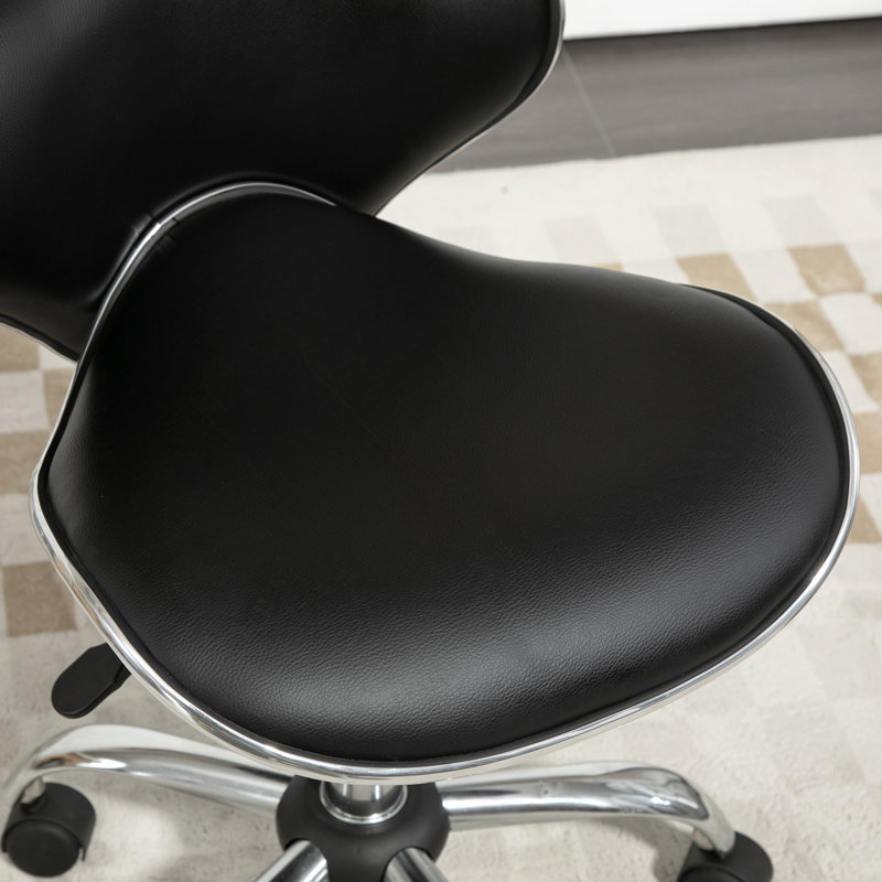 Chappa Backed Adjustable Height Ergonomic Industrial Stool Wheels