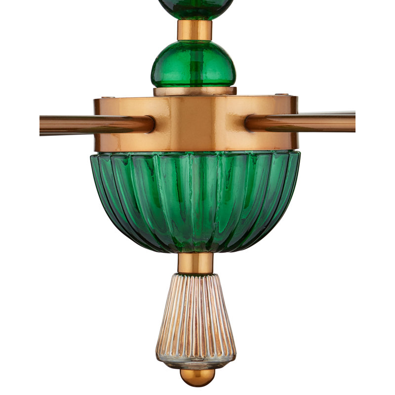 6 - Light Glass LED Chandelier