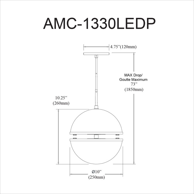 Fobbs 2 - Light LED Unique/Statement Pendant, Polished Chrome