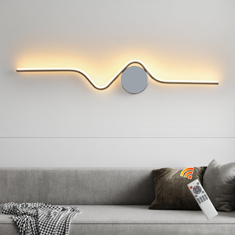 Applique murale encastrée à 1 lumière DEL en aluminium à intensité variable 34,25 po Heidamos