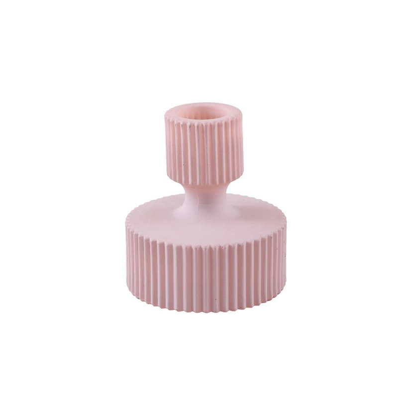 Glass Candelabra, Pink