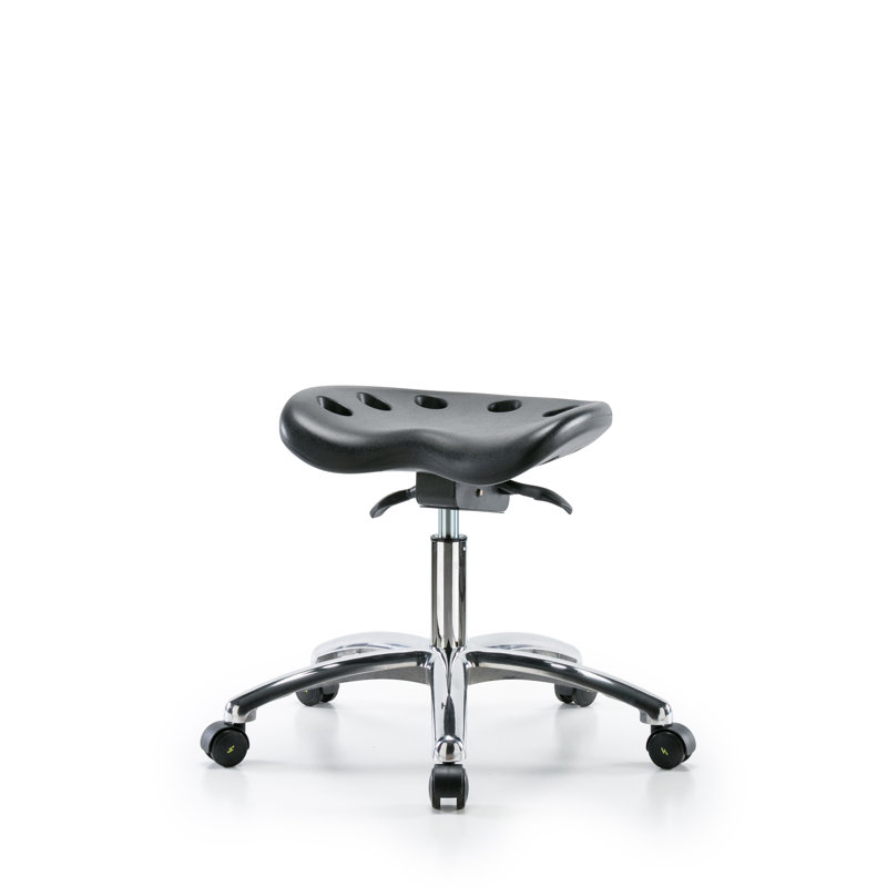 Adjustable Height Ergonomic Lab Stool with, Casters