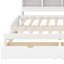 Lit de jour confort avec ports USB intégrés, lumière DEL, tiroirs de rangement et tablettes ouvertes-659600533