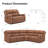 Hunstant 2-Piece Reclining Corner Sectional Sofa And Loveseat Set With Cupholder & Storage & Usb Ports-123143469