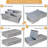 Under Bed Storage With Lids, 2 Pack Large Underbed Storage Containers Clothes W/ 3 Handles, Foldable Low Profile Stackable Drawer Organizer Bins Box For Blanket Shoe Bedroom, 31.1*15.7*6Inch