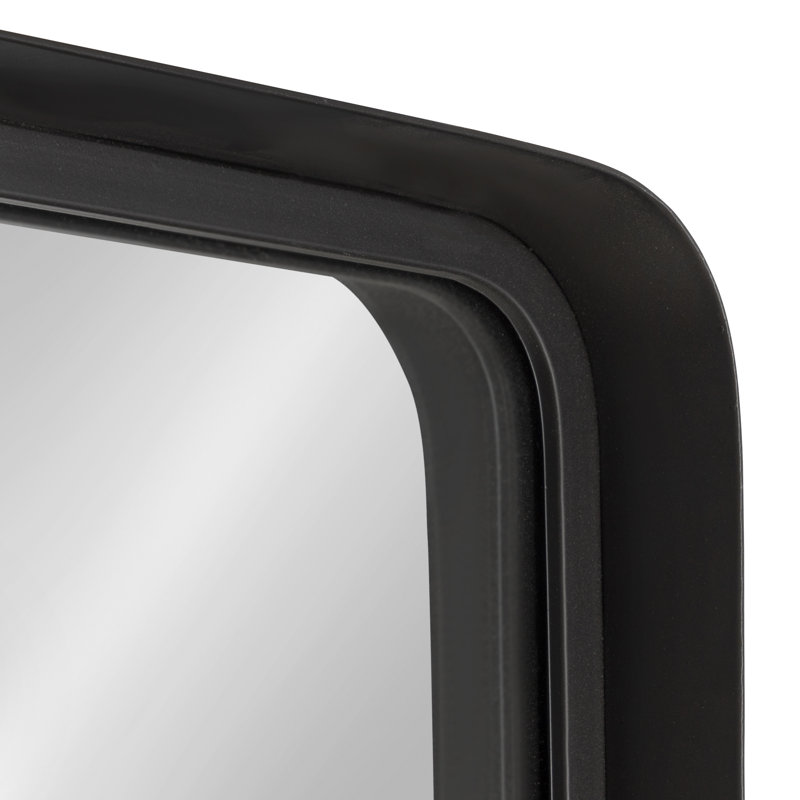 Annaluisa Metal Flat Mirror, 42" x 20", Gray