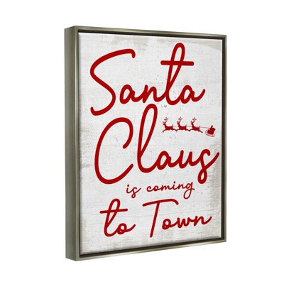 «Santa Claus Coming To Town», art mural sur toile flottante par Lil 'Rue