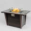 Foyer de table 42 po en rotin avec plateau en céramique