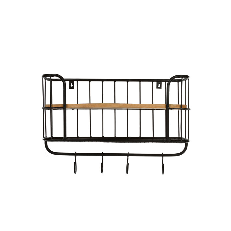 Emilee 2 Piece Metal Industrial Pipe Shelves