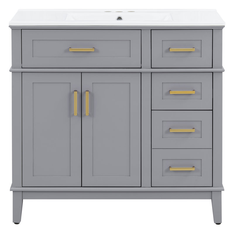 36" Bathroom Vanity Set, Gray