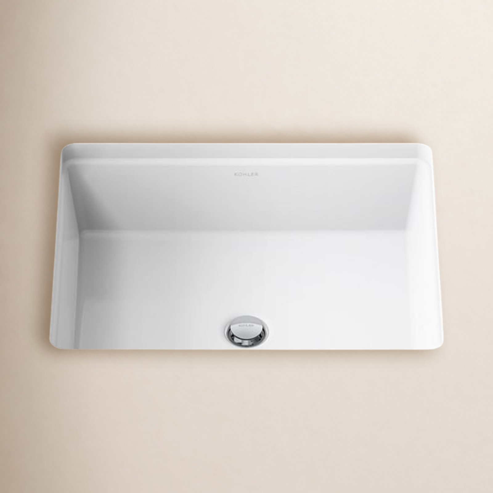 Verticyl Rectangular Undermount Bathroom Sink with Overflow, White