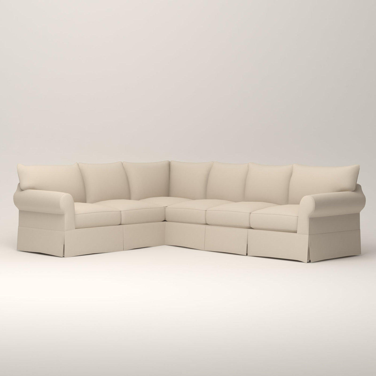 Amari Slipcovered L-Sectional, Left Hand Facing, Canvas Sunbrella® Canvas